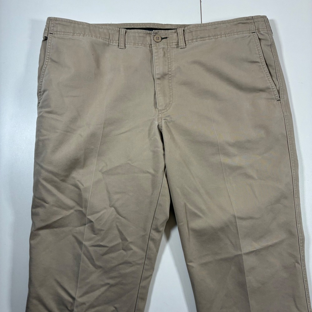 L.L.Bean Comfort Stretch Chino Pants 40x25 Tan Standard Trousers (Tag 40x30)